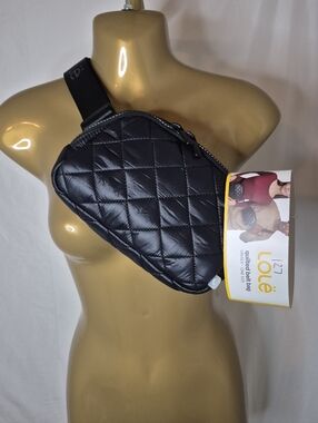 Lole Quilted Black Waist Pouch